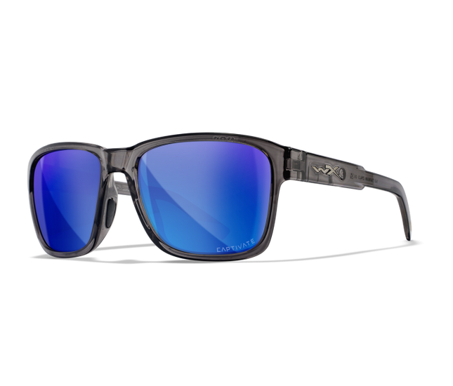 Wiley X WX TREK Oval Sunglasses Gloss Crystal Dark Grey 57-17-140