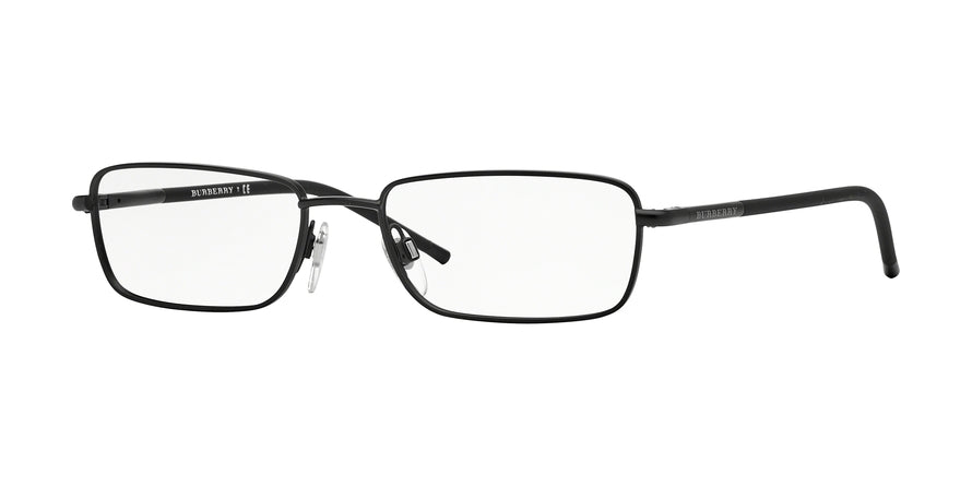 Burberry BE1268 Rectangle Eyeglasses  1007-MATTE BLACK 52-17-135 - Color Map black
