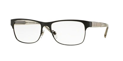 Burberry BE1289 Rectangle Eyeglasses  1007-MATTE BLACK 55-16-140 - Color Map black
