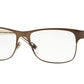Burberry BE1289 Rectangle Eyeglasses  1212-BRUSHED BROWN 55-16-140 - Color Map brown