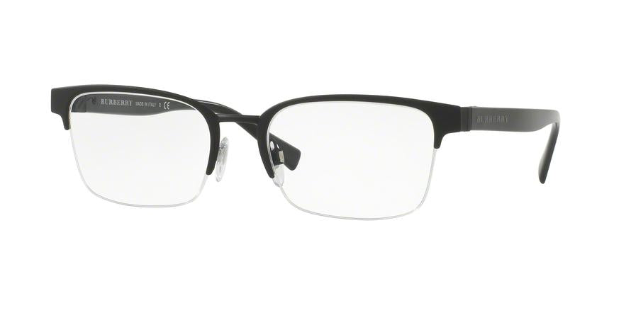 Burberry BE1308 Rectangle Eyeglasses  1213-BLACK RUBBER 54-19-145 - Color Map black