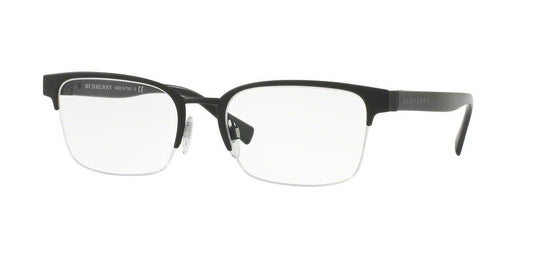 Burberry BE1308 Rectangle Eyeglasses  1213-BLACK RUBBER 54-19-145 - Color Map black