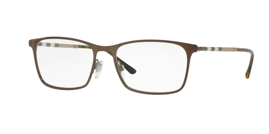 Burberry BE1309Q Rectangle Eyeglasses  1212-BRUSHED BROWN 54-17-145 - Color Map brown