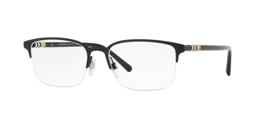 Burberry BE1323 Rectangle Eyeglasses  1213-BLACK RUBBER 54-18-145 - Color Map black
