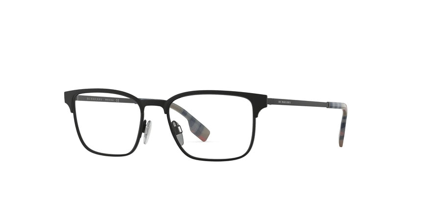 Burberry BE1332 Rectangle Eyeglasses  1283-BLACK RUBBER 54-17-145 - Color Map black