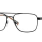 Burberry CRESCENT BE1340 Rectangle Eyeglasses  1007-MATTE BLACK 59-18-145 - Color Map black