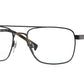 Burberry CRESCENT BE1340 Rectangle Eyeglasses  1144-RUTHENIUM 59-18-145 - Color Map gunmetal