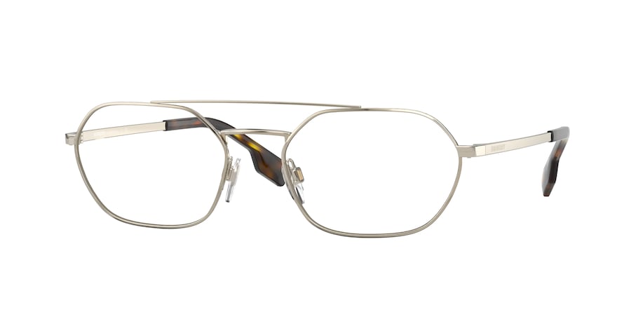 Burberry FAIRWAY BE1351 Irregular Eyeglasses  1109-LIGHT GOLD 55-19-145 - Color Map gold