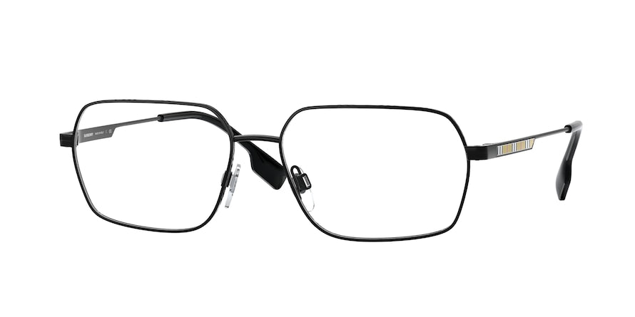 Burberry ELDON BE1356 Irregular Eyeglasses  1007-MATTE BLACK 57-16-145 - Color Map black