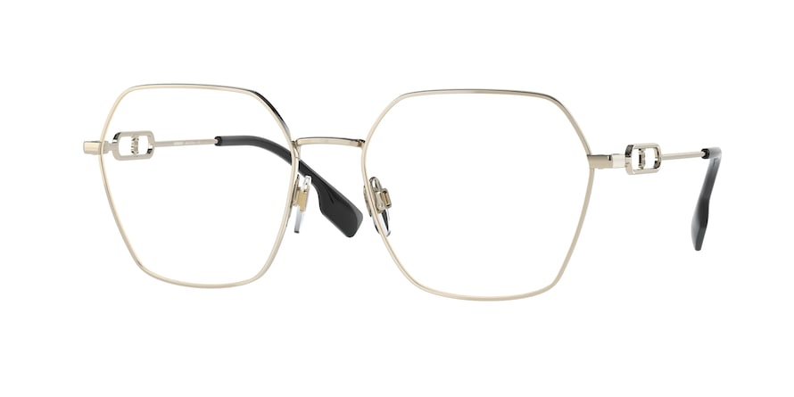 Burberry CHARLEY BE1361 Irregular Eyeglasses  1109-LIGHT GOLD 56-18-140 - Color Map gold