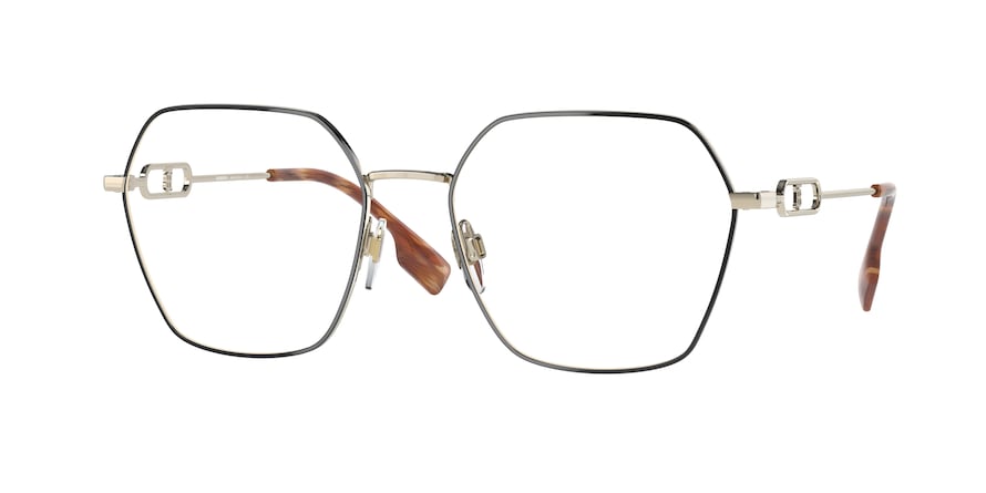 Burberry CHARLEY BE1361 Irregular Eyeglasses  1326-BLACK 56-18-140 - Color Map black