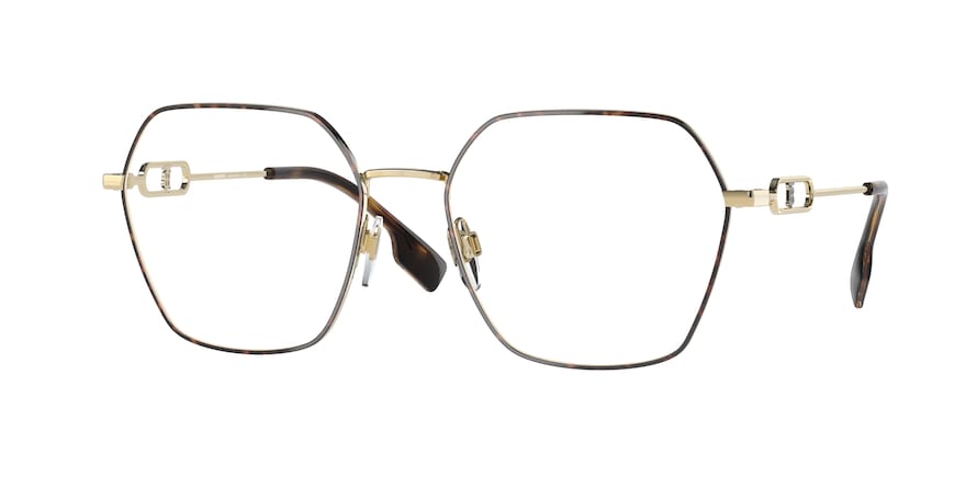 Burberry CHARLEY BE1361 Irregular Eyeglasses  1328-DARK HAVANA 56-18-140 - Color Map havana