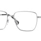 Burberry BOOTH BE1368 Square Eyeglasses  1005-SILVER 56-17-145 - Color Map silver