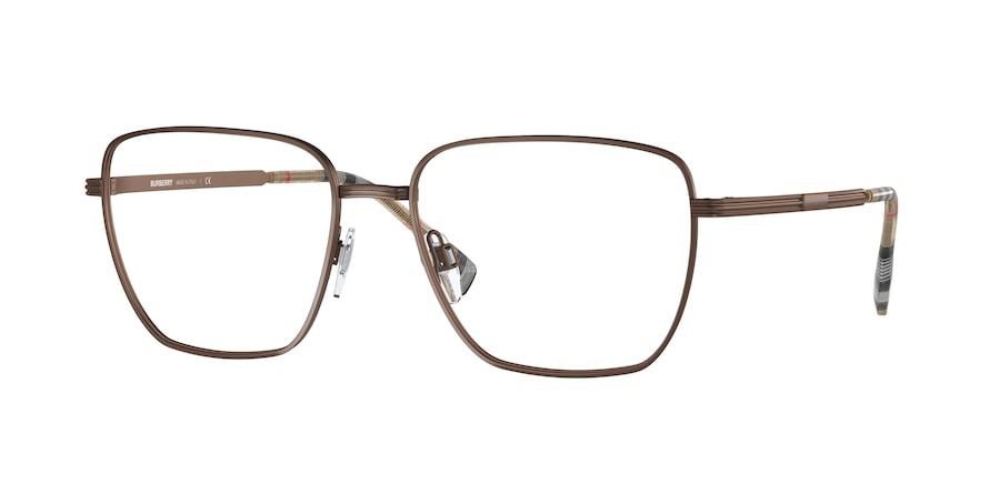 Burberry BOOTH BE1368 Square Eyeglasses  1012-BROWN 56-17-145 - Color Map brown