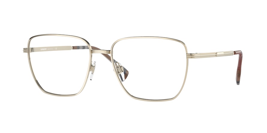Burberry BOOTH BE1368 Square Eyeglasses  1109-LIGHT GOLD 56-17-145 - Color Map gold