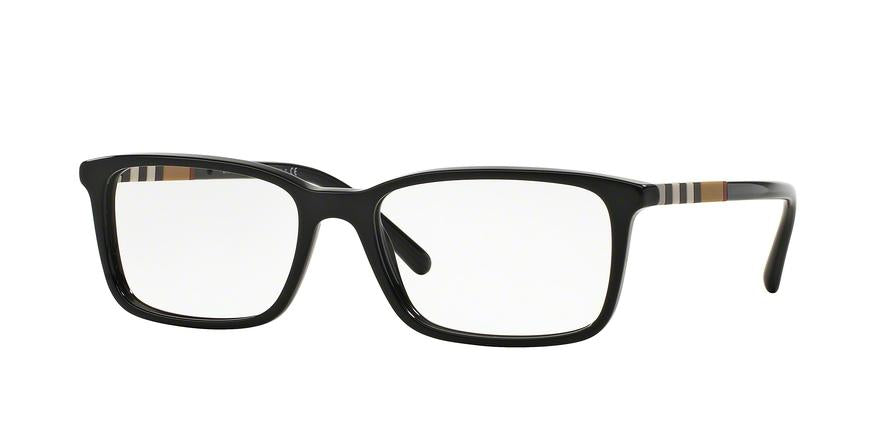 Burberry BE2199F Rectangle Eyeglasses  3001-BLACK 55-17-145 - Color Map black