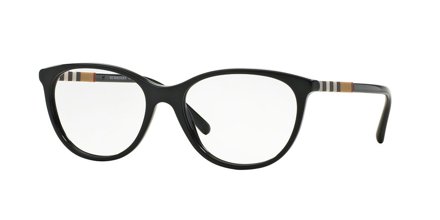 Burberry BE2205 Square Eyeglasses  3001-BLACK 52-17-145 - Color Map black