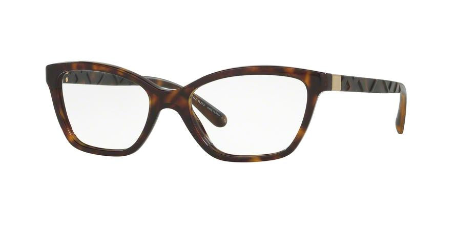 Burberry BE2221 Cat Eye Eyeglasses  3002-DARK HAVANA 51-17-140 - Color Map havana