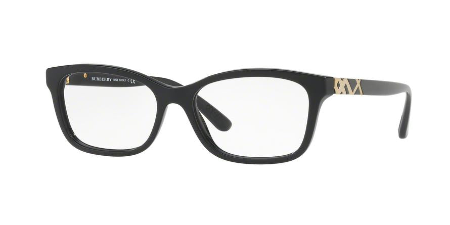 Burberry BE2249F Rectangle Eyeglasses  3001-BLACK 54-16-140 - Color Map black