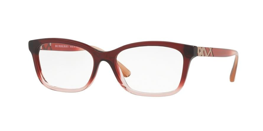Burberry BE2249 Rectangle Eyeglasses  3553-BORDEAUX GRADIENT PINK 54-16-140 - Color Map bordeaux