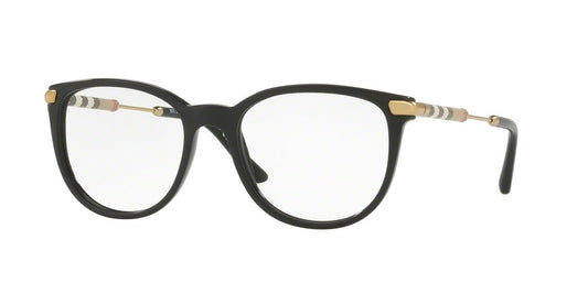 Burberry BE2255QF Square Eyeglasses  3001-BLACK 53-18-140 - Color Map black