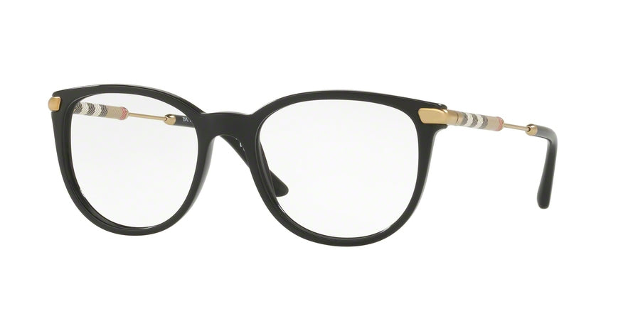 Burberry BE2255Q Square Eyeglasses  3001-BLACK 51-18-140 - Color Map black