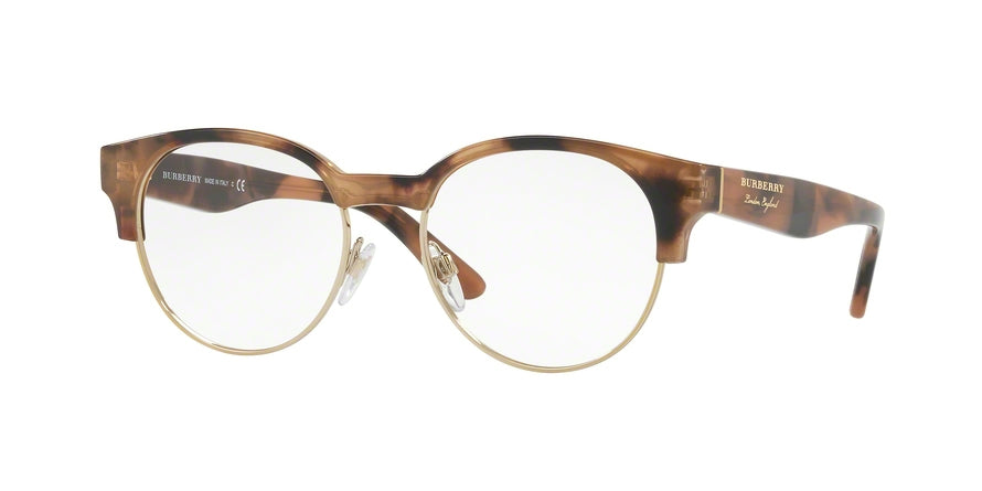 Burberry BE2261 Round Eyeglasses  3641-SPOTTED BROWN/LIGHT GOLD 50-17-140 - Color Map brown