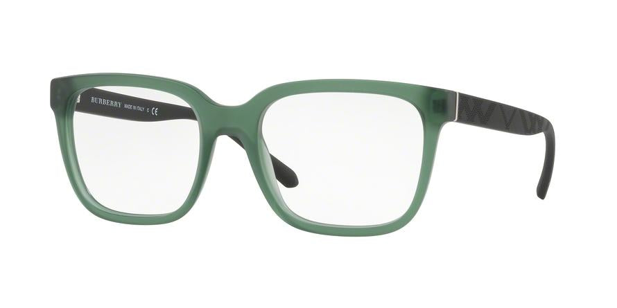 Burberry BE2262 Square Eyeglasses  3700-MATTE GREEN 55-19-145 - Color Map green
