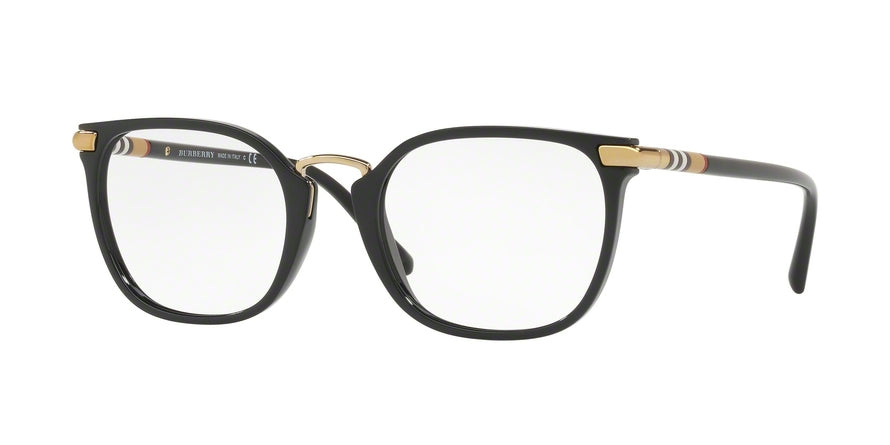 Burberry BE2269 Square Eyeglasses  3001-BLACK 52-21-140 - Color Map black