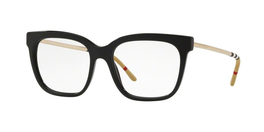 Burberry BE2271 Square Eyeglasses  3001-BLACK 54-17-140 - Color Map black