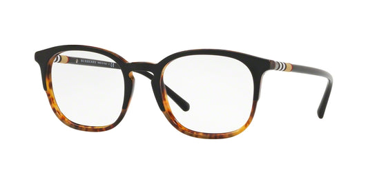 Burberry BE2272F Square Eyeglasses  3721-TOP BLACK ON HAVANA 53-20-145 - Color Map black