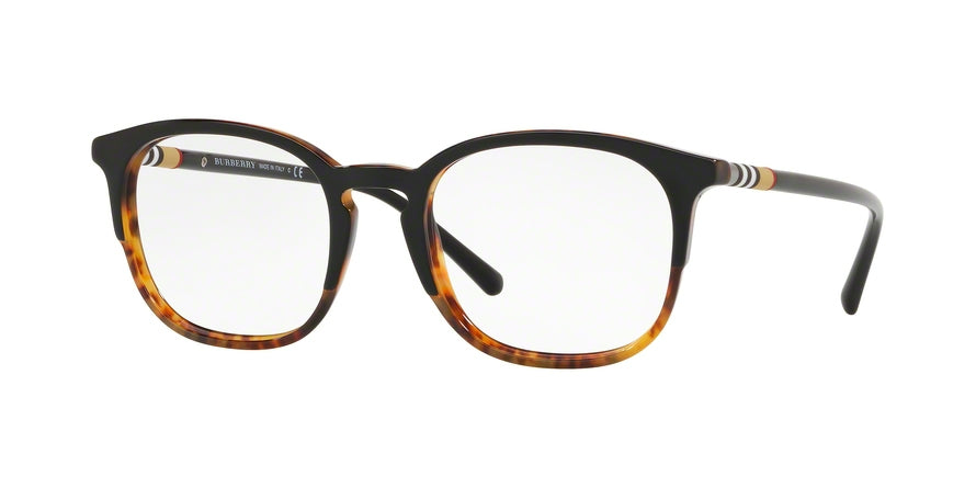 Burberry BE2272 Square Eyeglasses  3721-TOP BLACK ON HAVANA 53-20-145 - Color Map black
