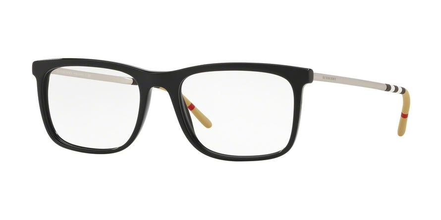 Burberry BE2274F Rectangle Eyeglasses  3001-BLACK 55-18-145 - Color Map black