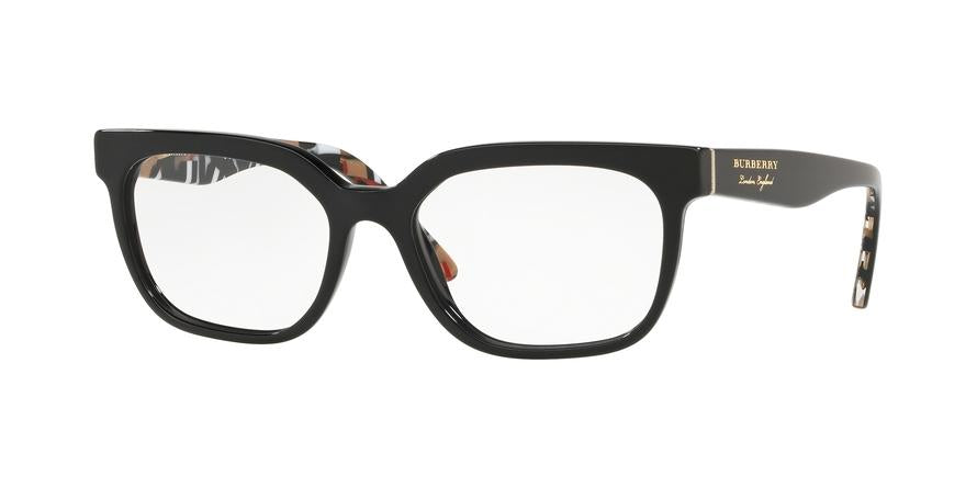 Burberry BE2277 Square Eyeglasses  3735-BLACK 53-17-140 - Color Map black