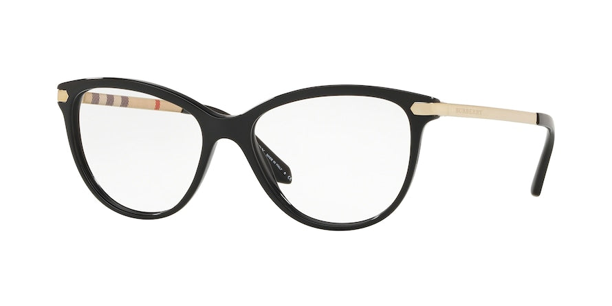 Burberry BE2280 Square Eyeglasses  3001-BLACK 54-16-140 - Color Map black