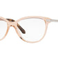 Burberry BE2280 Square Eyeglasses  3358-TRANSPARENT PEACH 52-16-140 - Color Map light brown