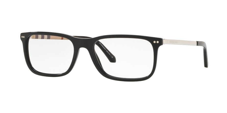 Burberry BE2282 Rectangle Eyeglasses  3001-BLACK 55-17-145 - Color Map black