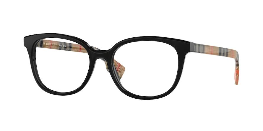 Burberry BE2291F Square Eyeglasses  3757-BLACK 53-17-140 - Color Map black
