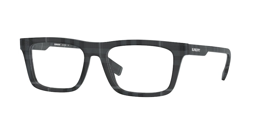 Burberry BE2298 Rectangle Eyeglasses  3804-CHARCOAL CHECK 54-17-145 - Color Map multi
