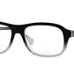 Burberry BE2299F Square Eyeglasses  3805-TOP BLACK GRAD ON TRANSPARENT 54-17-145 - Color Map black