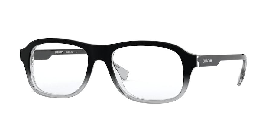 Burberry BE2299F Square Eyeglasses  3805-TOP BLACK GRAD ON TRANSPARENT 54-17-145 - Color Map black