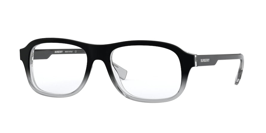 Burberry BE2299 Square Eyeglasses  3805-BLACK GRADIENT ON TRANSPARENT 54-17-145 - Color Map black