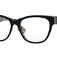 Burberry BE2301F Square Eyeglasses  3806-TOP BLACK ON VINTAGE CHECK 53-16-140 - Color Map black