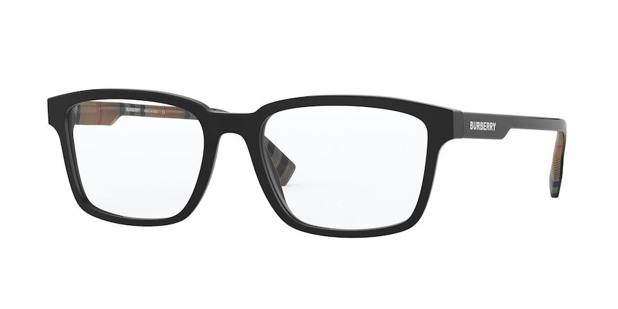 Burberry PORTLAND BE2308F Rectangle Eyeglasses  3464-MATTE BLACK 53-18-145 - Color Map black