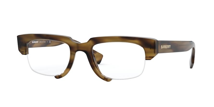 Burberry CERES BE2314 Rectangle Eyeglasses  3837-STRIPED BROWN 49-21-145 - Color Map brown