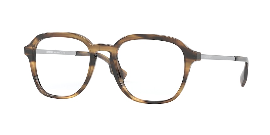 Burberry THEODORE BE2327 Square Eyeglasses  3837-STRIPED BROWN 50-19-145 - Color Map light brown