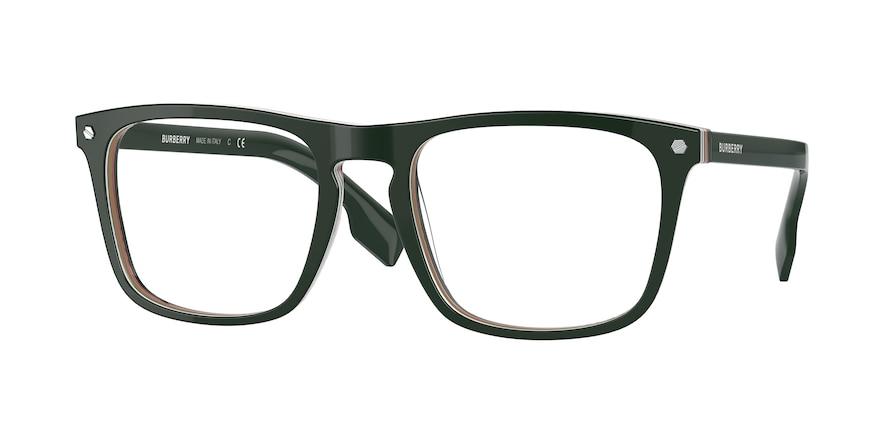 Burberry BOLTON BE2340F Square Eyeglasses  3927-GREEN 56-20-145 - Color Map green