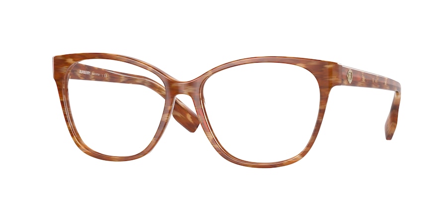 Burberry CAROLINE BE2345 Square Eyeglasses  3915-BROWN 52-15-140 - Color Map brown