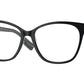 Burberry CAROLINE BE2345 Square Eyeglasses  3977-BLACK/PRINT TB/CRYSTAL 54-15-140 - Color Map black