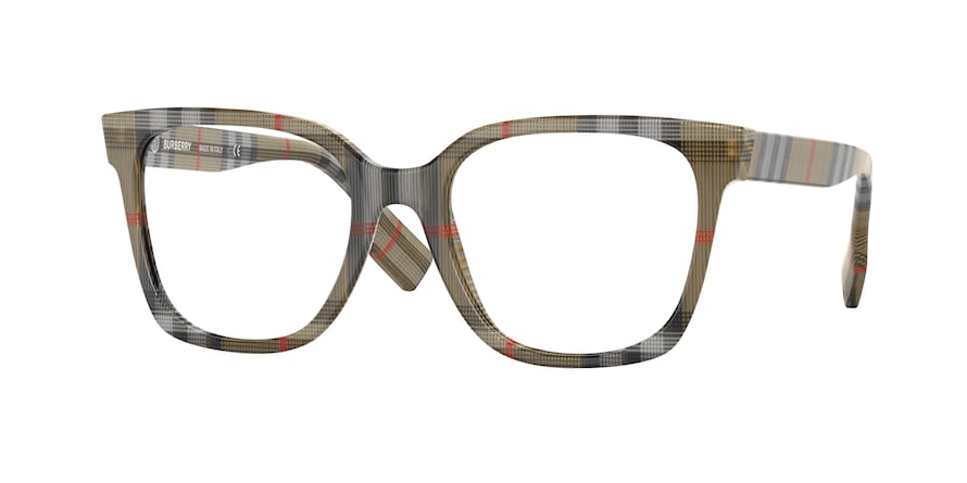 Burberry EVELYN BE2347 Square Eyeglasses  3944-VINTAGE CHECK 52-19-140 - Color Map light brown